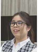 M994B-005 -  A certain famous company's creampie reception desk Newcomer with glasses has fair skin and pink areola