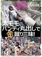 LZJS-851 - Ultra Cute Girls On The Street Flash Their Thighs And Panties When Kicking Us In The Balls!